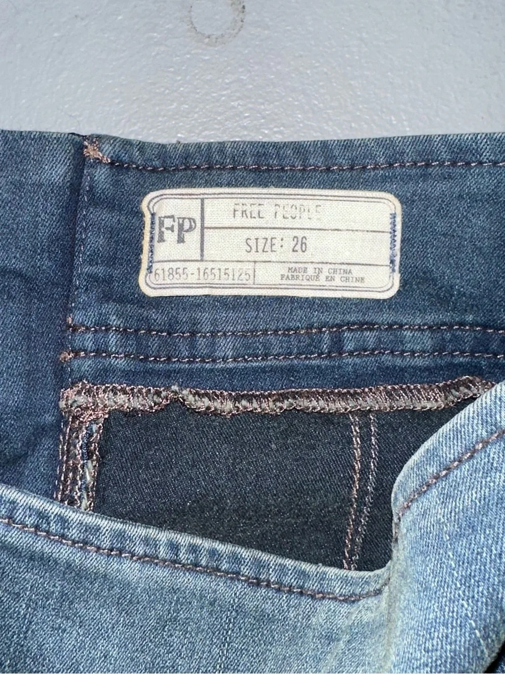 Free people Denim Lace-Up Women's Shorts - Dark Blue - Picture 5 of 5